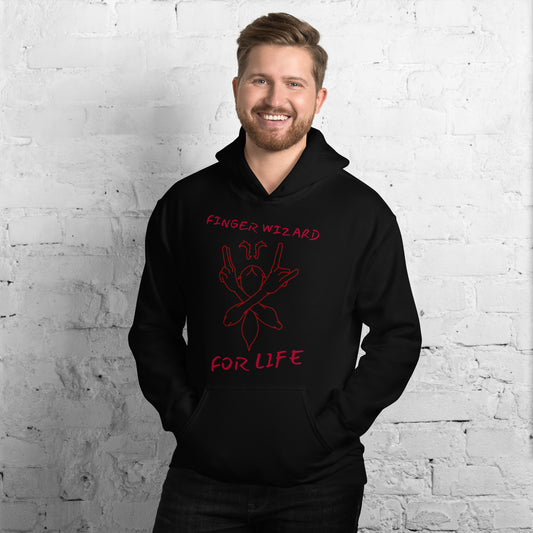 Finger Wizard For Life Unisex Hoodie